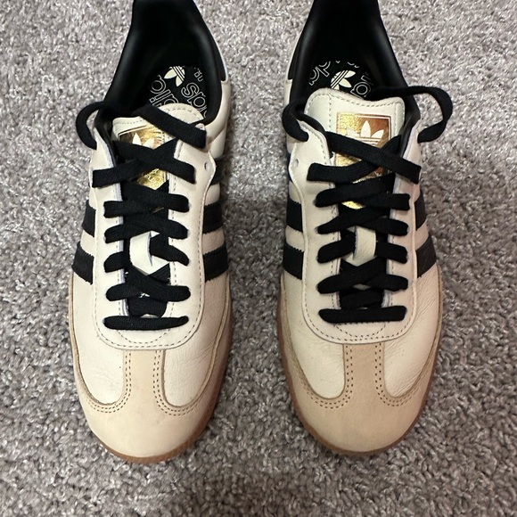 adidas Shoes - Adidas Cream and Black Samba Sneakers
